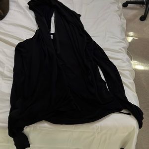 Nesh NYC Hoodie Cardigan Size Small Black